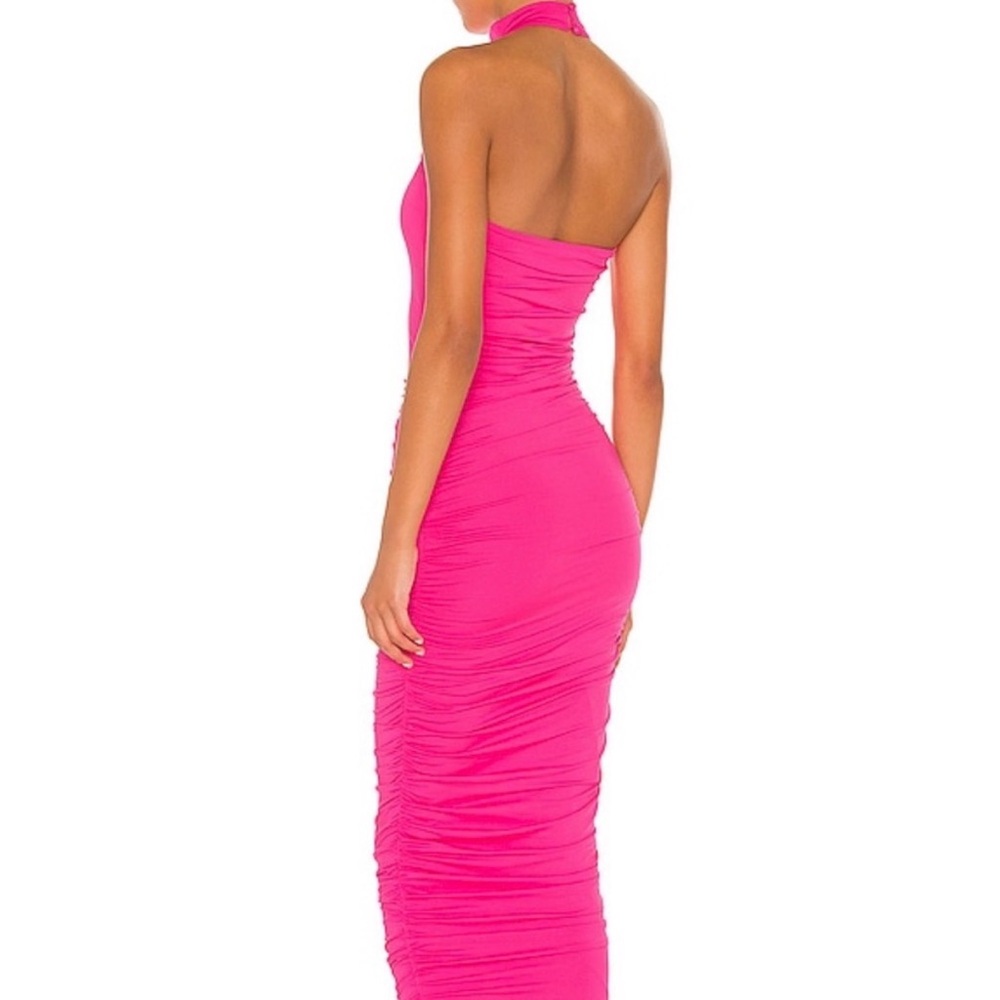 Superdown Pink Ruched Backless Midi Dress - Picture 2 of 4
